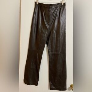 Oscar De La Renta Leather Pants, Size 6